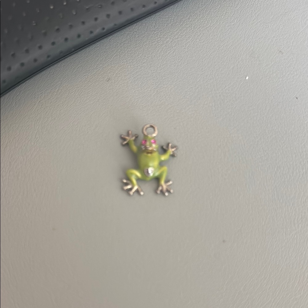 Green Frog Charm Pendant